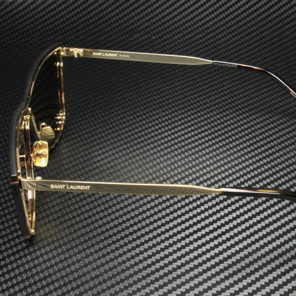 Saint Laurent Unisex Gold and Green Sunglasses! - Picture 4 of 4